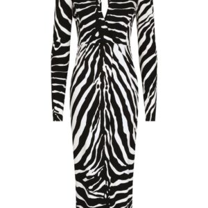 Dolce & Gabbana  zebra-print long-sleeve dress
