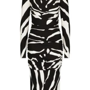 Dolce & Gabbana  zebra-print long-sleeve dress