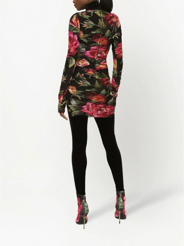 Dolce & Gabbana  floral-print minidress - Image 4