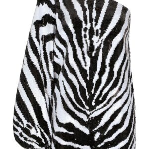 Dolce & Gabbana zebra-print sequin-embellished mini dress