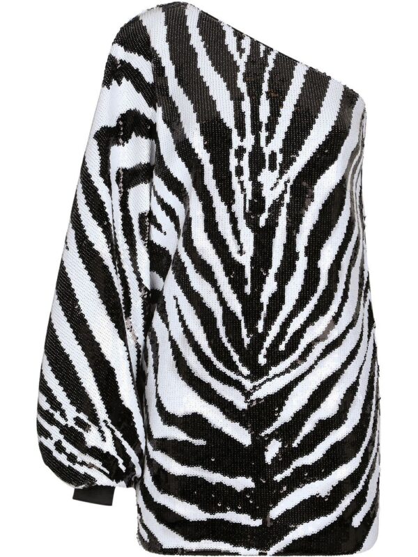 Dolce & Gabbana zebra-print sequin-embellished mini dress