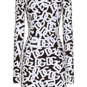 Dolce & Gabbana logo-print bodycon dress