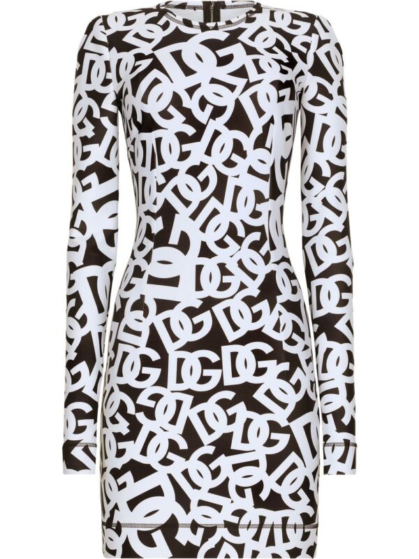 Dolce & Gabbana logo-print bodycon dress