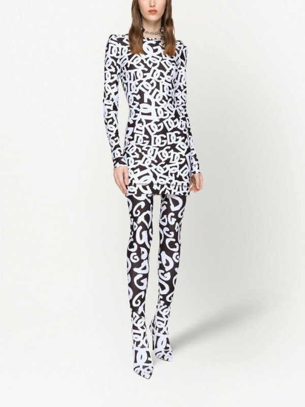 Dolce & Gabbana logo-print bodycon dress - Image 3