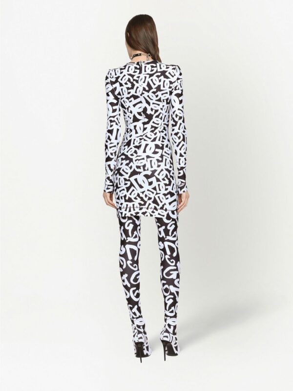 Dolce & Gabbana logo-print bodycon dress - Image 4