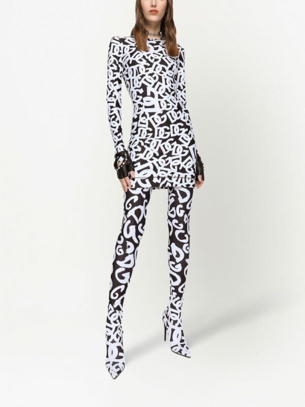 Dolce & Gabbana logo-print bodycon dress - Image 2