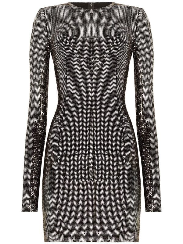 Dolce & Gabbana sequin-embellished long-sleeve minidress