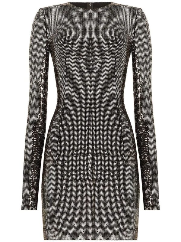 Dolce & Gabbana  sequin metallic long-sleeve mini dress