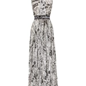 Dolce & Gabbana  logo-print roll-neck maxi dress