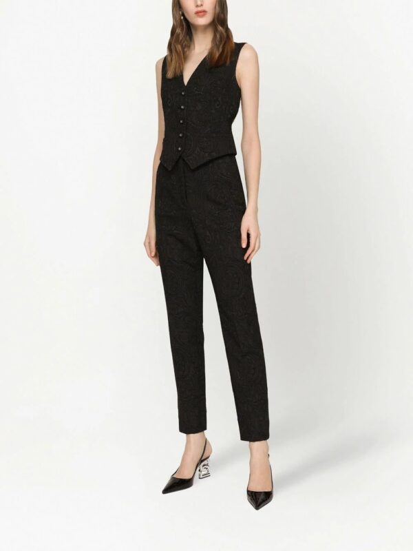 Dolce & Gabbana  brocade-pattern V-neck vest - Image 3