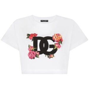 Dolce & Gabbana  cropped logo-patch T-shirt
