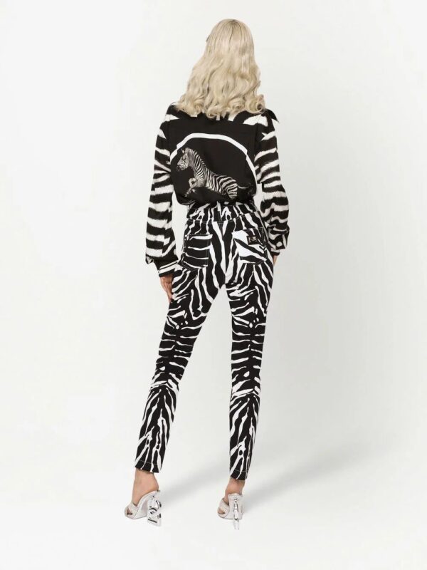 Dolce & Gabbana  zebra print high-waisted trousers - Image 4
