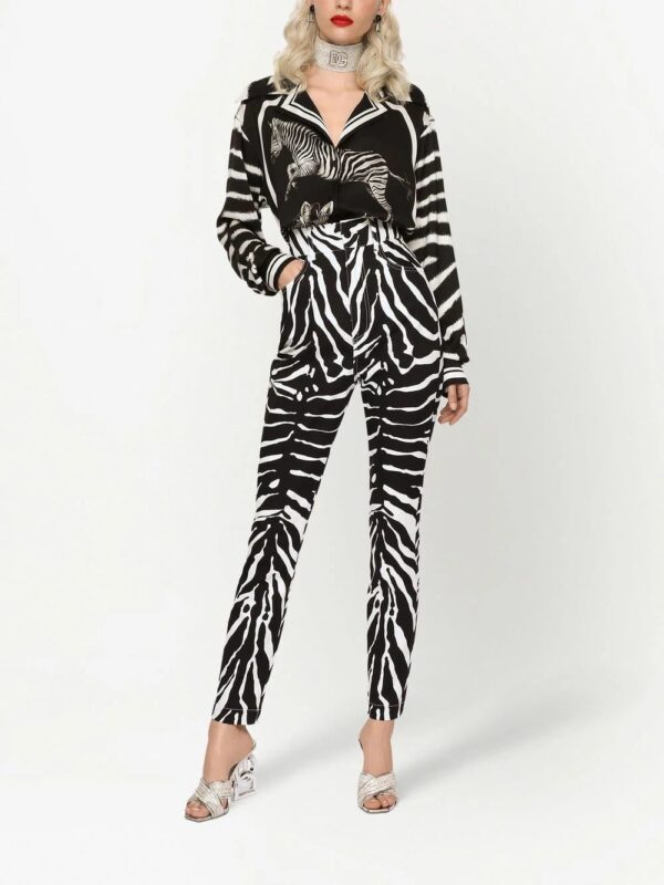 Dolce & Gabbana  zebra print high-waisted trousers - Image 3