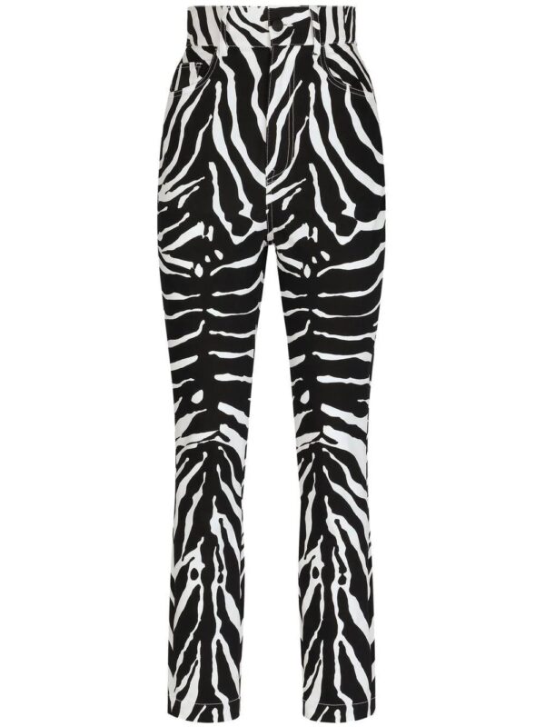 Dolce & Gabbana  zebra print high-waisted trousers