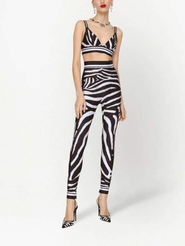 Dolce & Gabbana  zebra print high-waisted leggings - Image 3