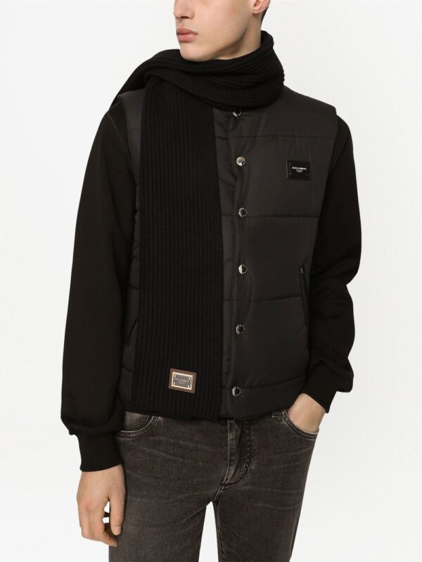 Dolce & Gabbana  logo plaque cashmere scarf - Image 2