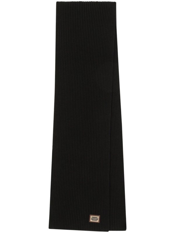 Dolce & Gabbana  logo plaque cashmere scarf