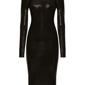 Dolce & Gabbana  sequin long-sleeve midi dress