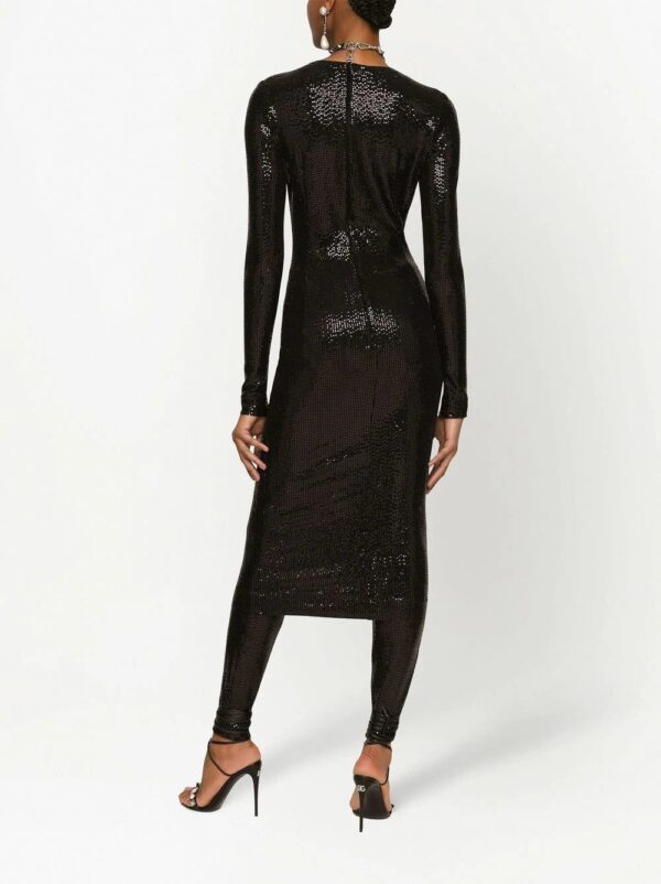 Dolce & Gabbana  sequin long-sleeve midi dress - Image 4