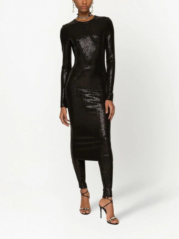 Dolce & Gabbana  sequin long-sleeve midi dress - Image 3