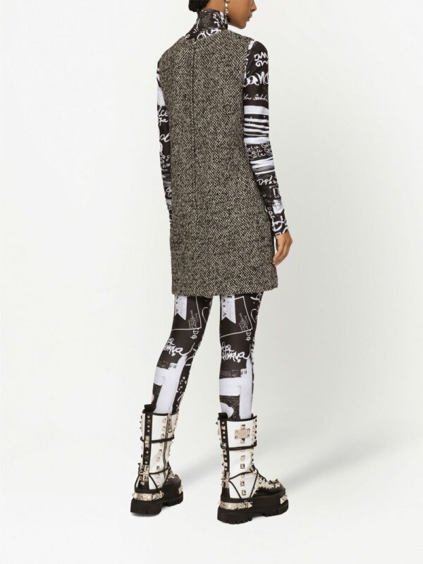 Dolce & Gabbana A-line tweed minidress - Image 3