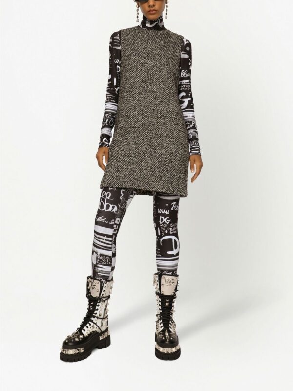 Dolce & Gabbana A-line tweed minidress - Image 5