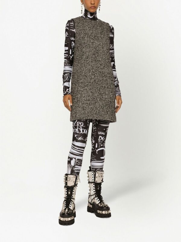 Dolce & Gabbana A-line tweed minidress - Image 4