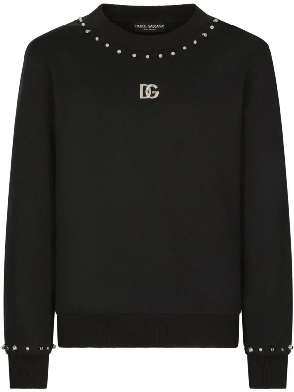 Dolce & Gabbana  stud-detail logo sweatshirt