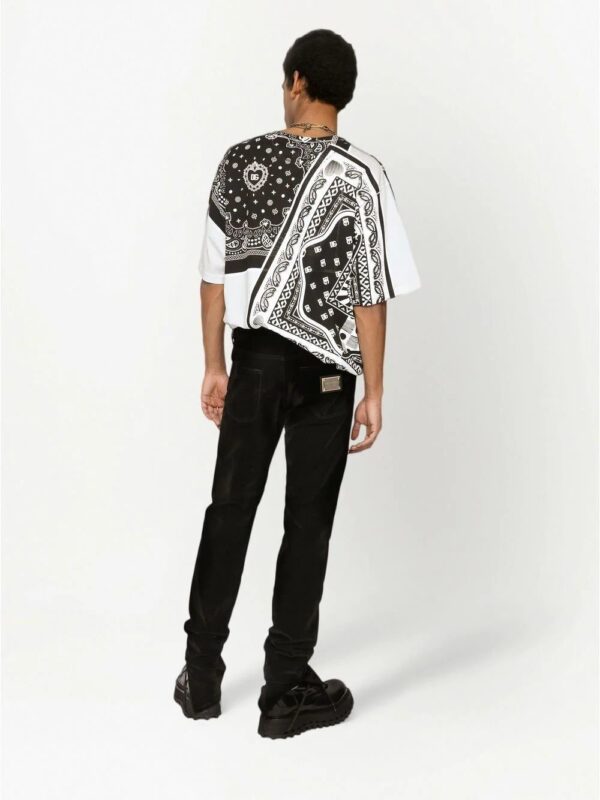 Dolce & Gabbana  flocked slim-fit jeans - Image 4