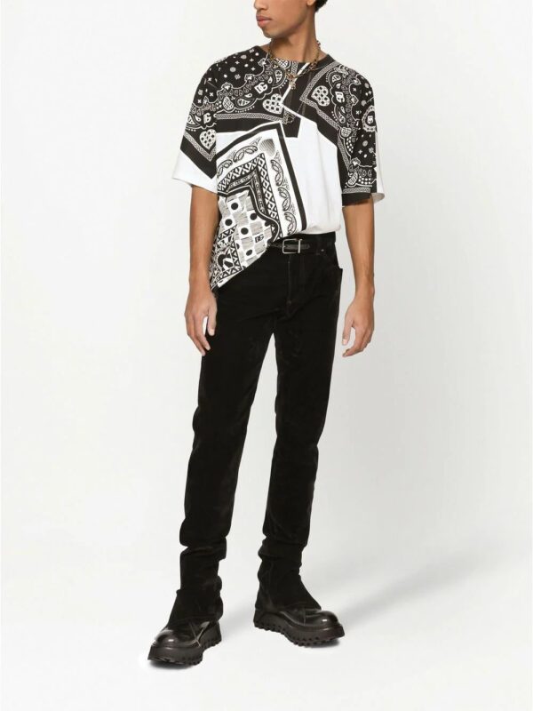 Dolce & Gabbana  flocked slim-fit jeans - Image 3