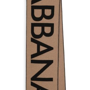 Dolce & Gabbana  intarsia logo-knit wool-blend scarf