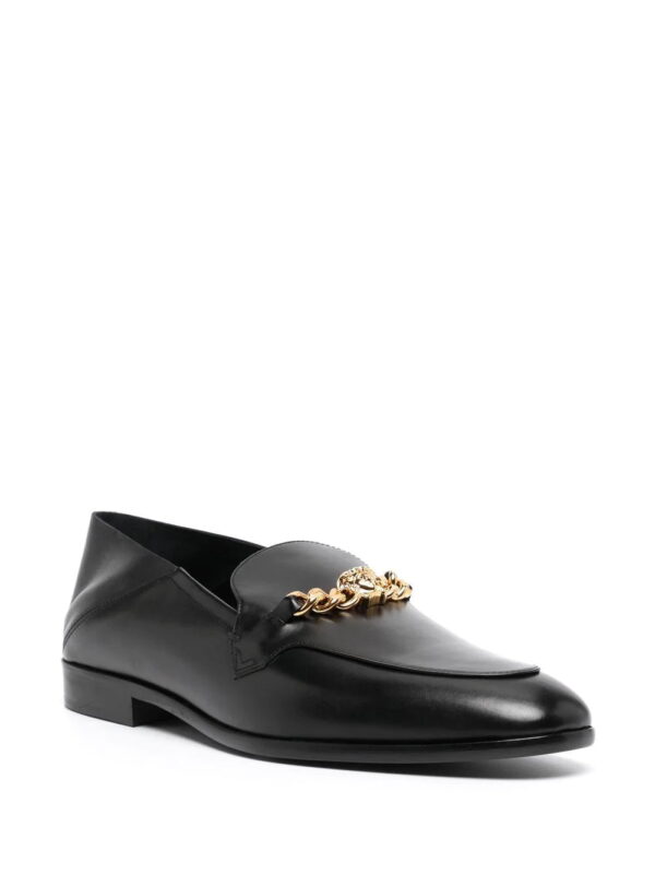 Versace  Medusa chain-detail leather loafers - Image 2