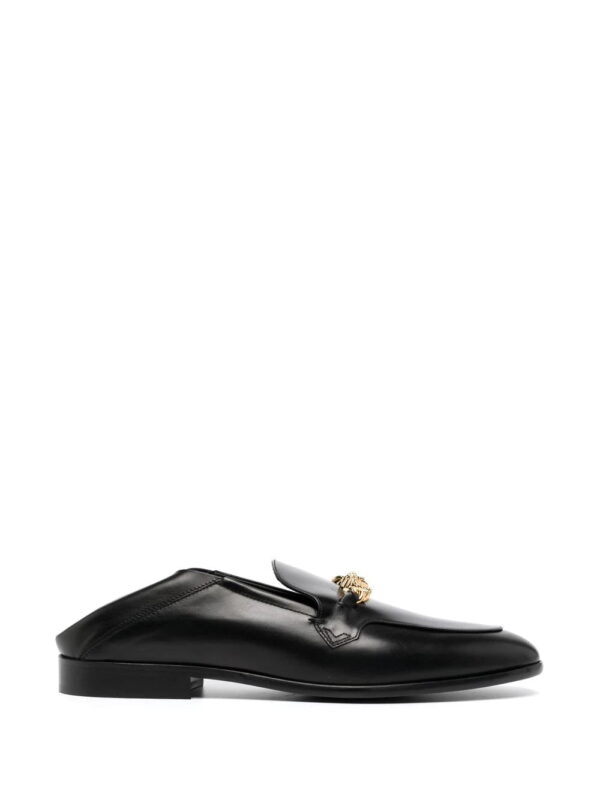Versace  Medusa chain-detail leather loafers - Image 4