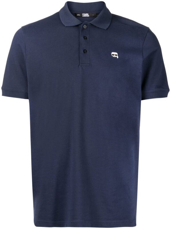 Karl Lagerfeld  Ikonik logo-embroidered polo shirt