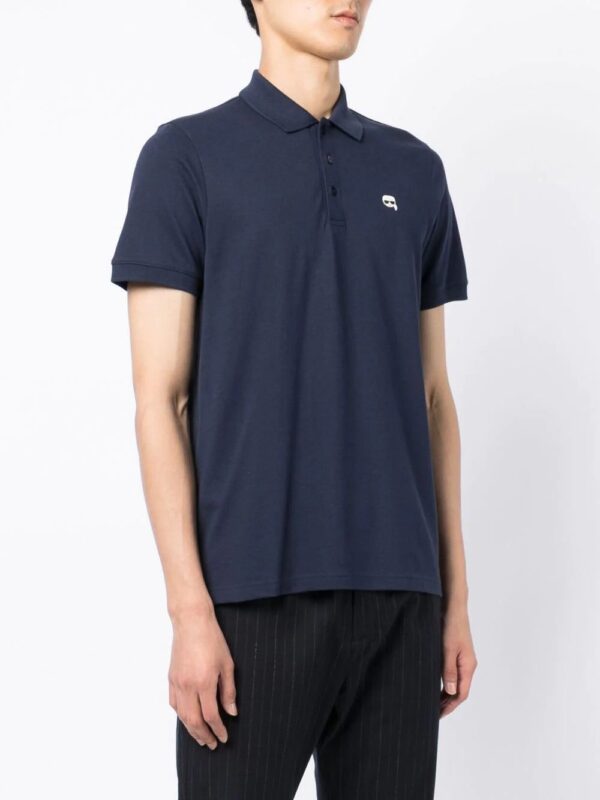 Karl Lagerfeld  Ikonik logo-embroidered polo shirt - Image 3