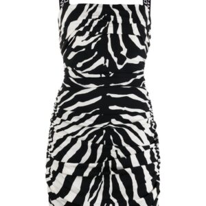 Dolce & Gabbana zebra-print silk mini dress