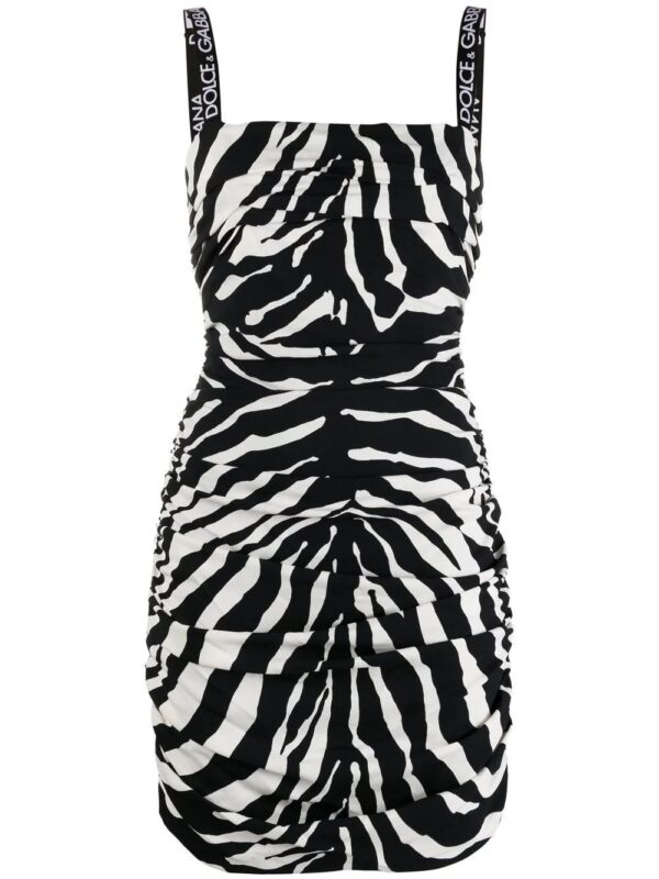 Dolce & Gabbana  zebra-print silk mini dress