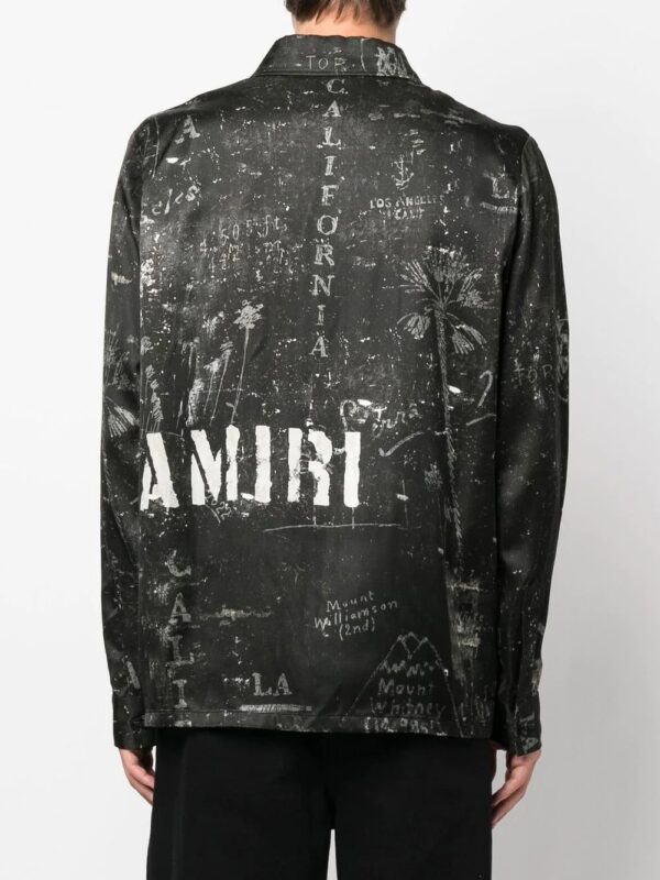 AMIRI  logo-print satin shirt - Image 4
