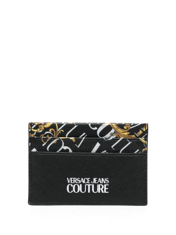Versace Jeans Couture  logo-print leather cardholder