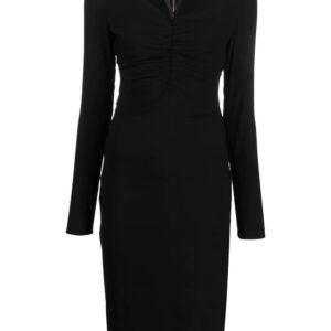 Versace Medusa Head ruched midi dress