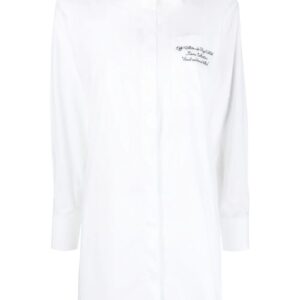 Off-White  logo-embroidered shirt dress