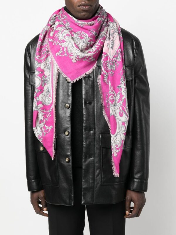 Versace  logo wool-silk scarf - Image 2