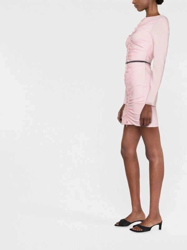 Versace  ruched-detail V-back dress - Image 3