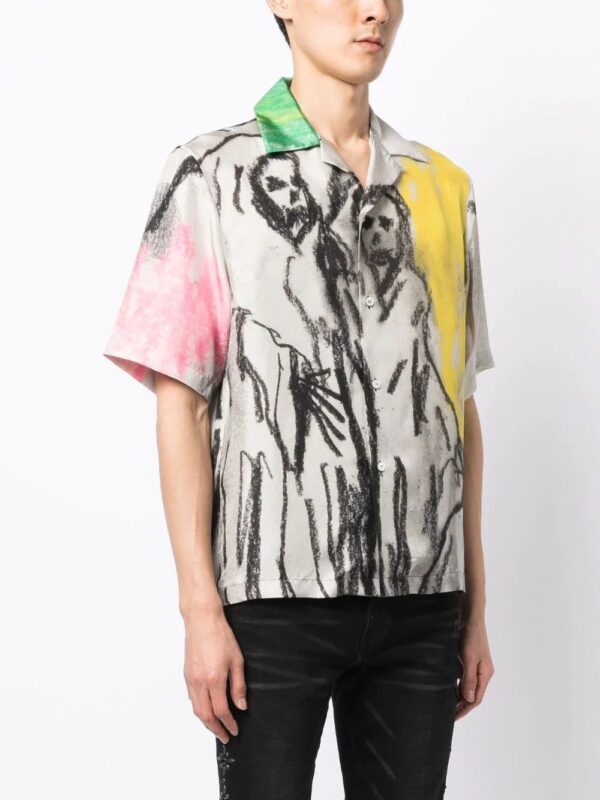 AMIRI  sketch-print silk shirt - Image 3