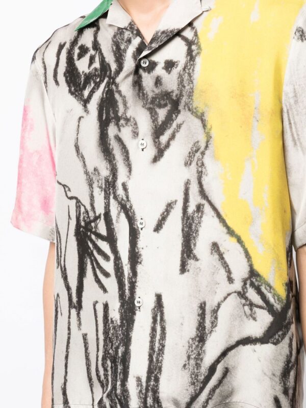 AMIRI  sketch-print silk shirt - Image 4