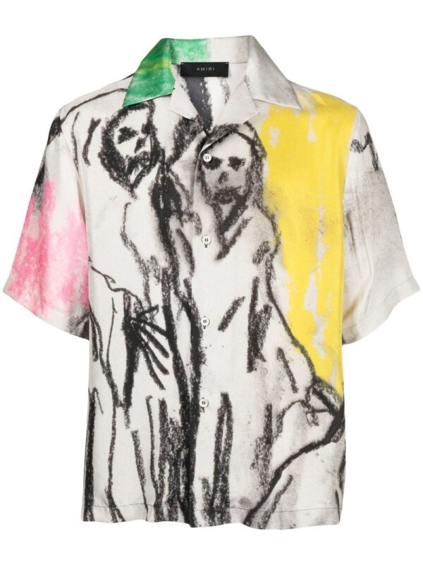 AMIRI  sketch-print silk shirt