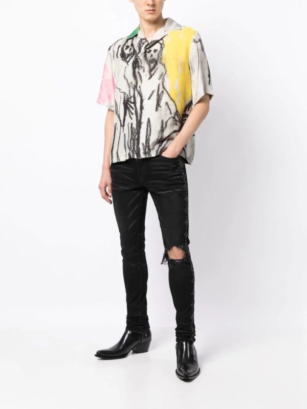 AMIRI  sketch-print silk shirt - Image 2