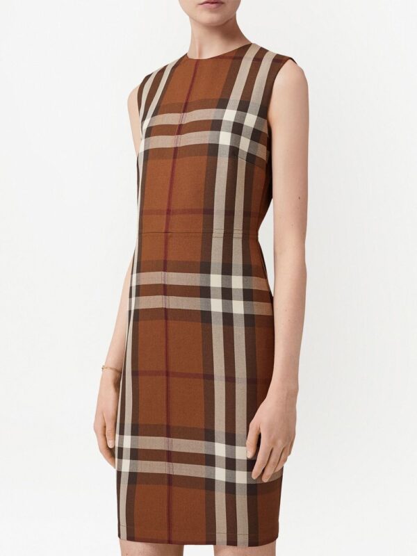 Burberry  check-pattern sleeveless dress - Image 3