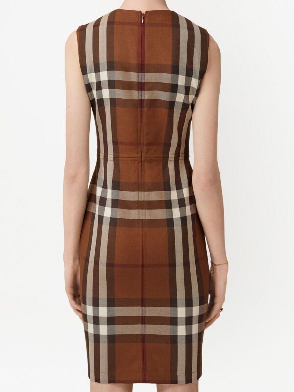 Burberry  check-pattern sleeveless dress - Image 4