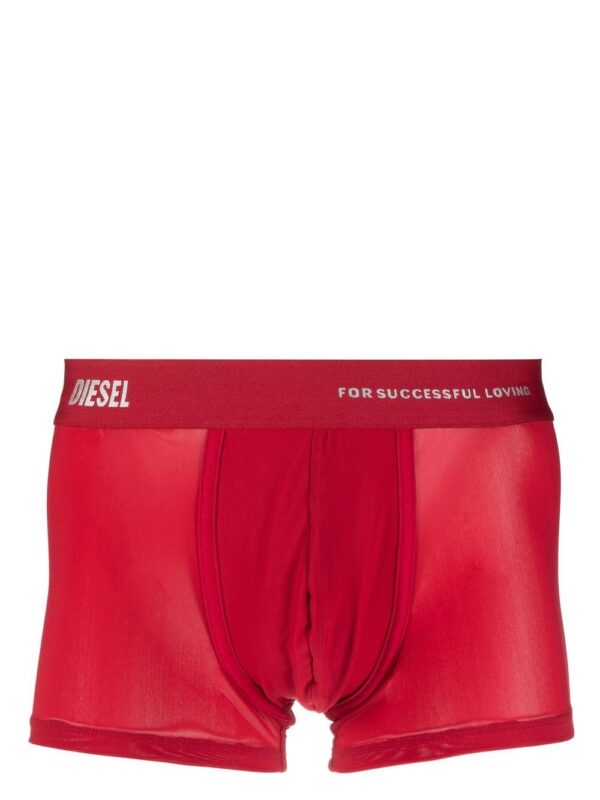 Diesel  slogan-waistband mesh briefs